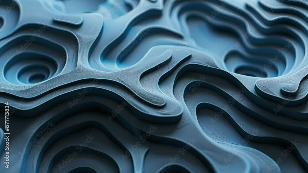 Low oblique angle abstract topographic design with contour lines and gradients. 3D depth effect
Low oblique angle abstract topographic design with contour lines and gradients. 3D depth effect