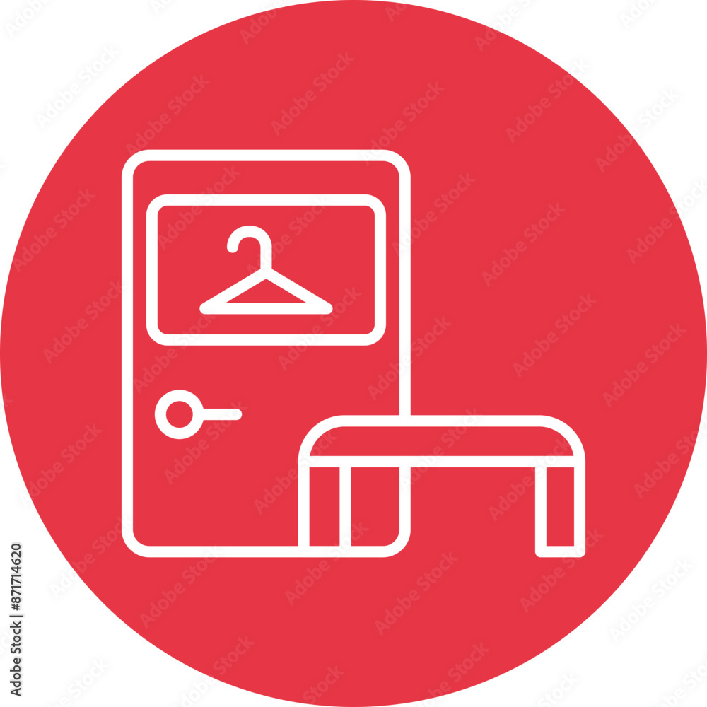 Changing room line circle icon Changing room line circle icon