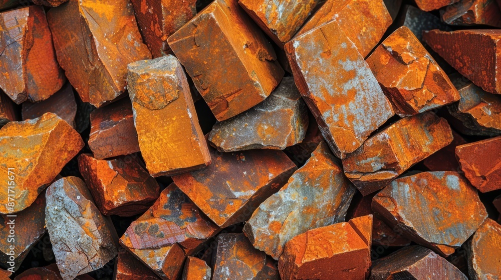 Close-up of orange bricks Close-up of orange bricks