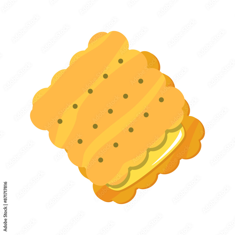Cookie sandwich with crunchy texture and filling great for food blogs, bakery websites, or dessert themed designs Cookie sandwich with crunchy texture and filling great for food blogs, bakery websites, or dessert themed designs