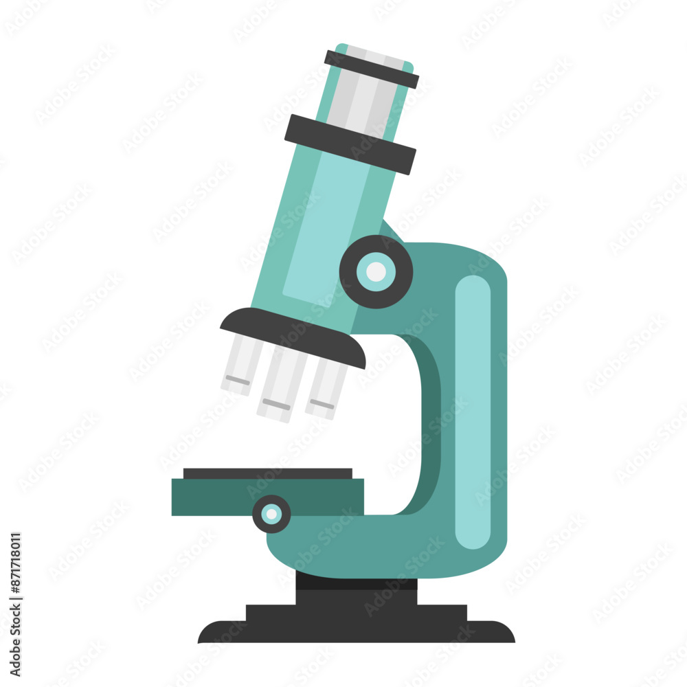 Microscope with light illustration, ideal for educational presentations, science articles, medical publications, and research projects Microscope with light illustration, ideal for educational presentations, science articles, medical publications, and research projects