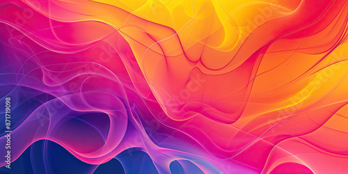 Color wave pattern background, wavy lines swirls colorful backdrop wallpaper, gradient, graphic resource, generated ai