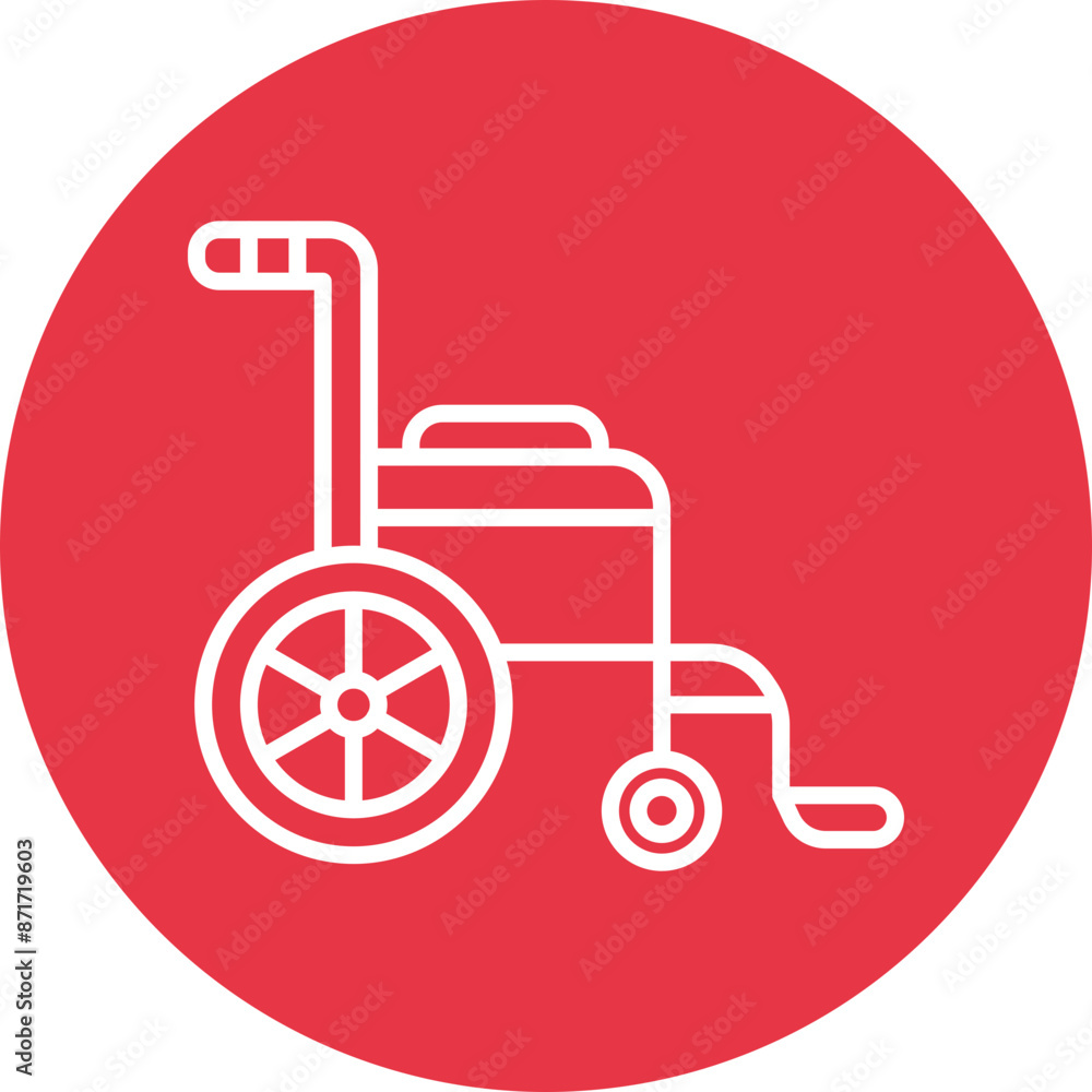 Wheelchair line circle icon Wheelchair line circle icon