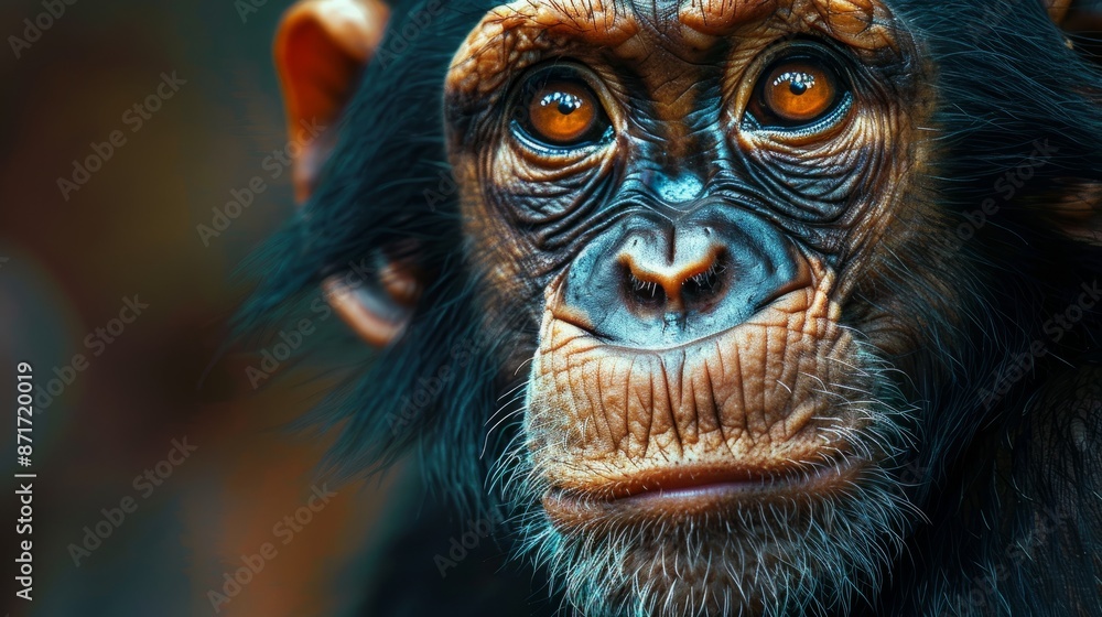 Chimpanzee portrait Chimpanzee portrait