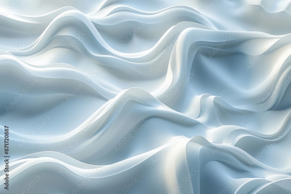 A white fabric with a wave pattern A white fabric with a wave pattern