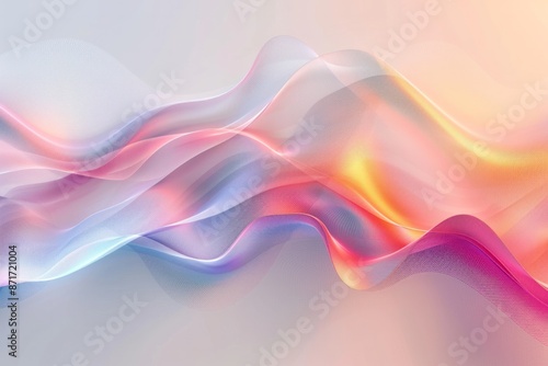 A colorful wave with a pink and orange hue
