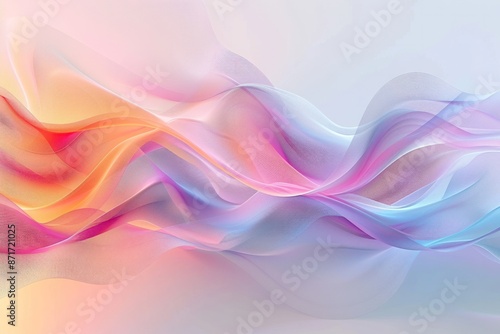 A colorful wave with a pink and orange section