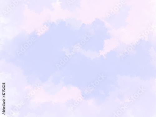 空の背景イラスト　水彩　壁紙	