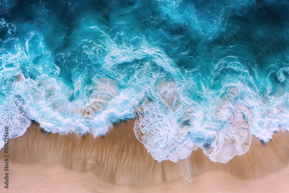 The ocean is calm and the waves are small The ocean is calm and the waves are small