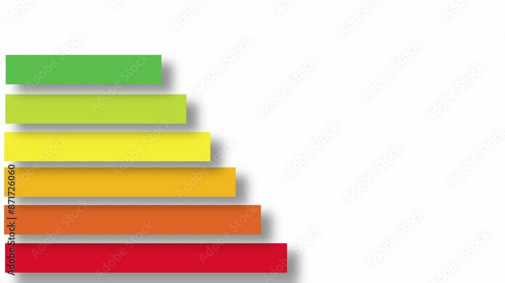 Energy efficiency rating scale animation Energy efficiency rating scale animation
