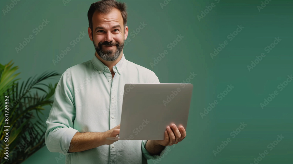 office worker in casual outfit feeling happy, isolated on background office worker in casual outfit feeling happy, isolated on background