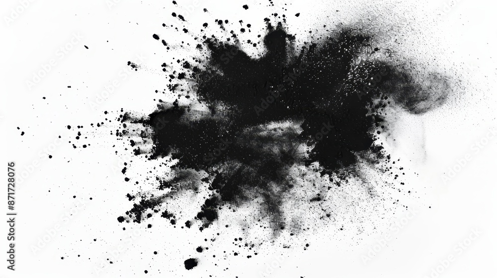 Fototapeta premium Abstract watercolor splash in motion background. Textured black watercolor background.
