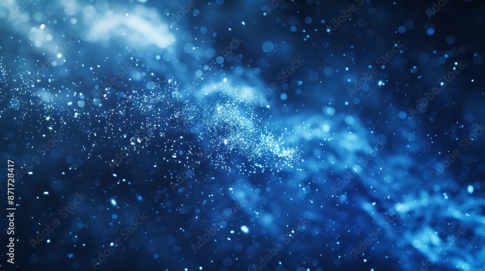 Wave-form of digital particles floating in the abyss abstract cyber technology background Wave-form of digital particles floating in the abyss abstract cyber technology background