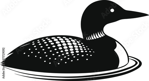
Beautiful Loon Silhouette Vector Illustration design