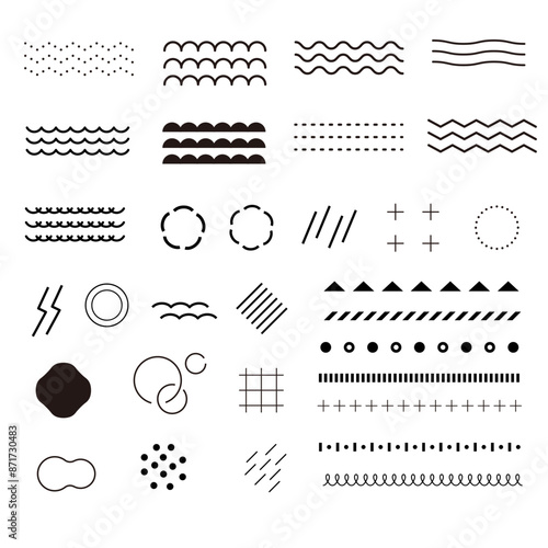 幾何学模様アイコンセット