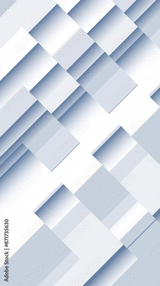 Vertical video - tinted blue abstract geometric mosaic pattern background with gently moving textured shapes. Suitable as a modern corporate or technology background. Full HD and looping animation. Vertical video - tinted blue abstract geometric mosaic pattern background with gently moving textured shapes. Suitable as a modern corporate or technology background. Full HD and looping animation.