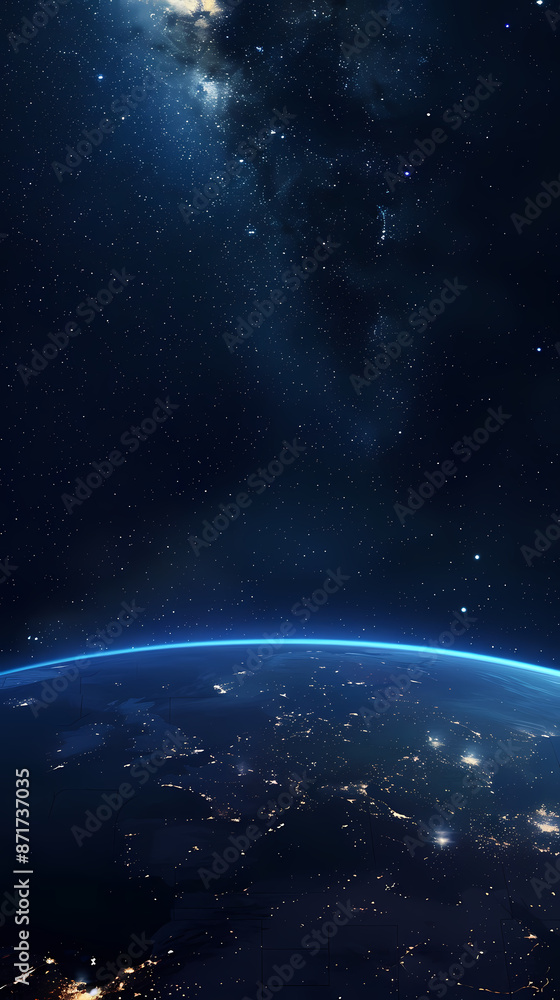 Obraz premium Wide angle shot of Earth from space
