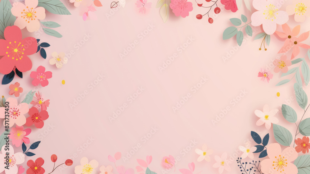 Bright Artistic Abstract Floral Print on Fabric Bright Artistic Abstract Floral Print on Fabric