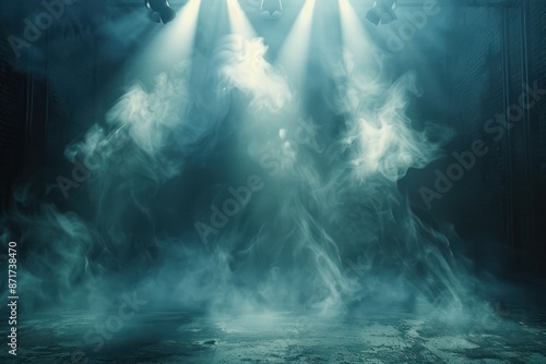 Wallpaper Mural A stage with smoke and lights Torontodigital.ca