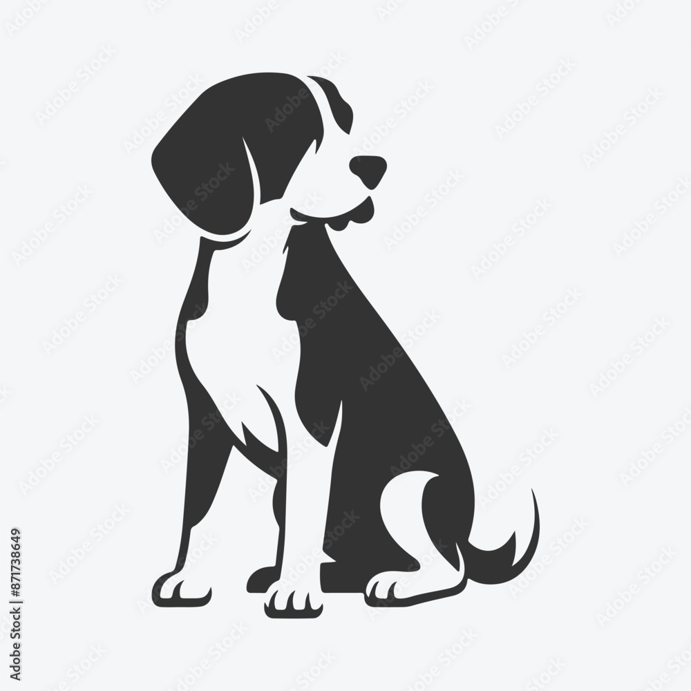 Majestic Beagle Silhouette, Ideal for Art, Crafts, and Design Projects Majestic Beagle Silhouette, Ideal for Art, Crafts, and Design Projects