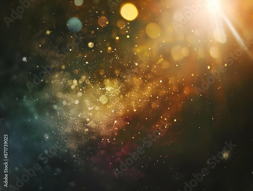 Fim Texture background, vintage and retro background, Dusty scratched textured background, Lens Flare Film Dust Overlay Effect, Vintage Abstract Bokeh, defocused Blur Reflection Bright Sunlights © Akilmazumder