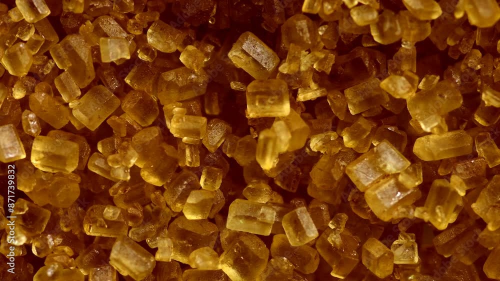 brown cane sugar on a rotary table in a macro view
brown cane sugar on a rotary table in a macro view