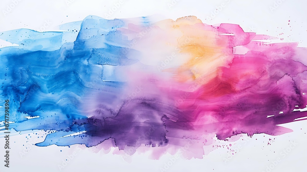 Obraz premium Elegant Watercolor Background, Single Bold Brushstrokes