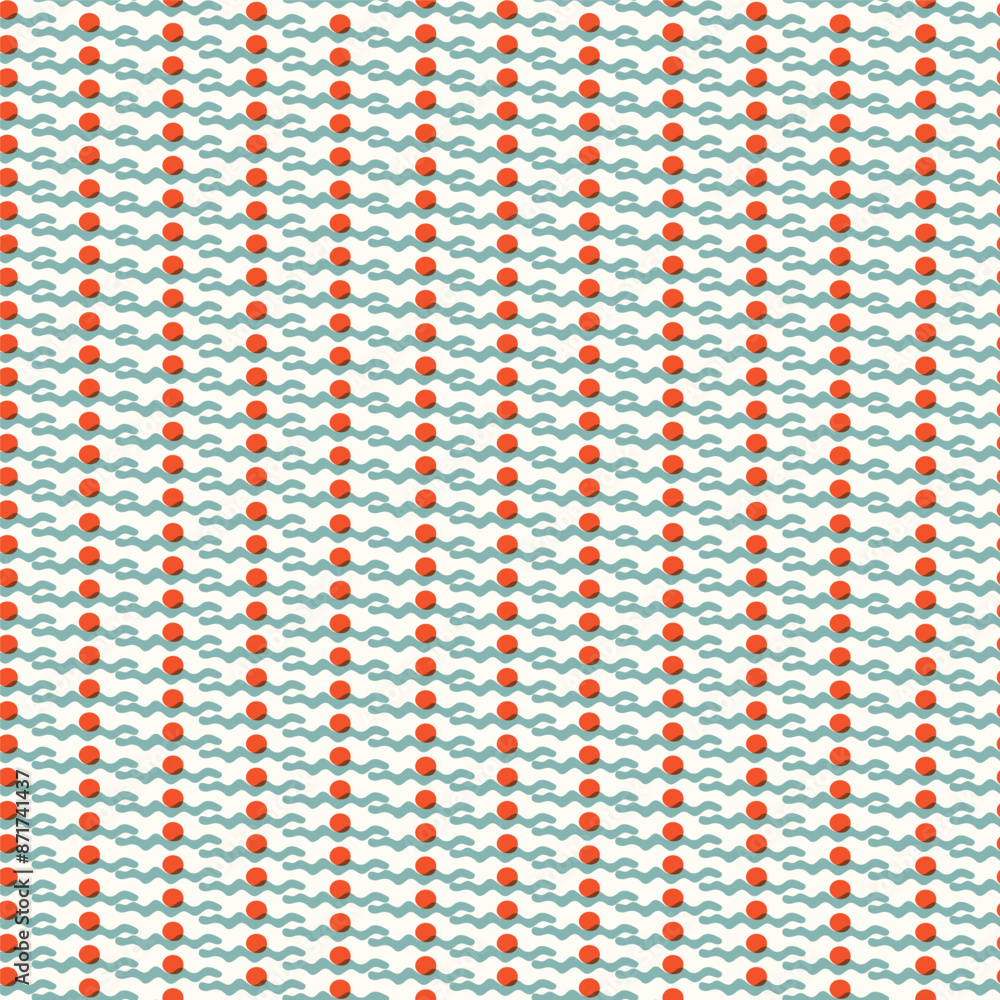 Vector seamless trendy modern brush stokes pattern. Doodle hand drawn waves. Abstract geometric texture Vector seamless trendy modern brush stokes pattern. Doodle hand drawn waves. Abstract geometric texture