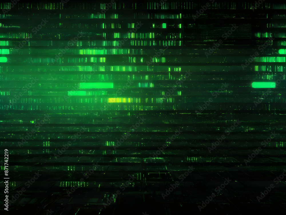 Abstract tech background. Retro green pixel glitch effect. Abstract tech background. Retro green pixel glitch effect.