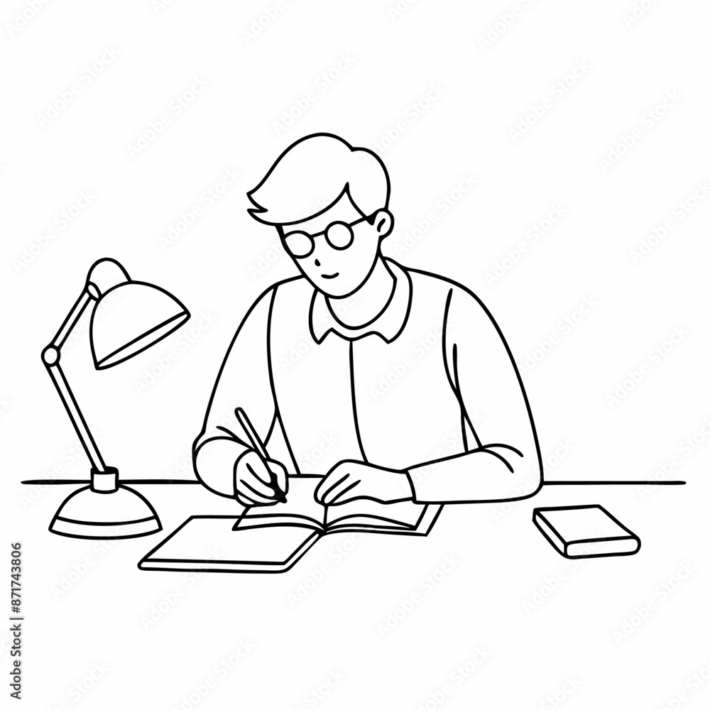 continuous single line drawing of a student doing homework in a line art vector illustration (24) continuous single line drawing of a student doing homework in a line art vector illustration (24)