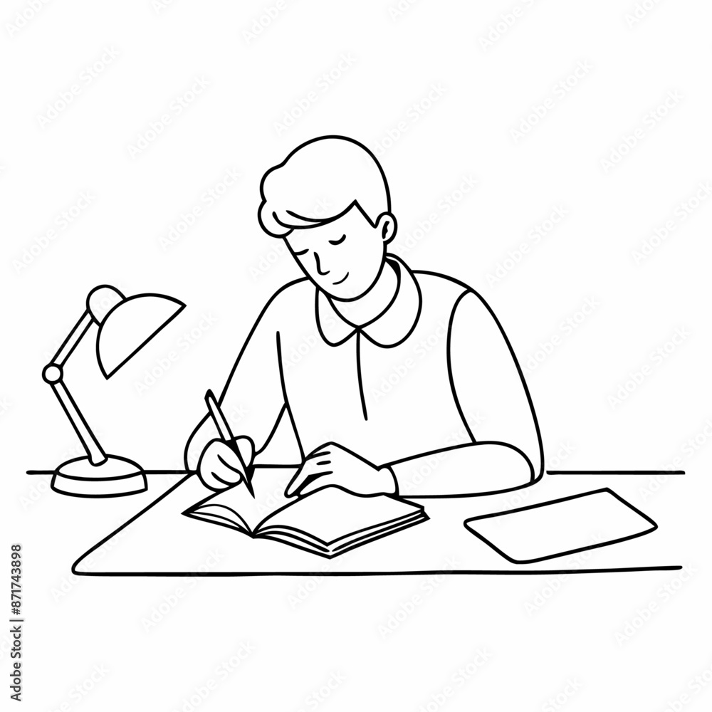 continuous single line drawing of a student doing homework in a line art vector illustration (1) continuous single line drawing of a student doing homework in a line art vector illustration (1)