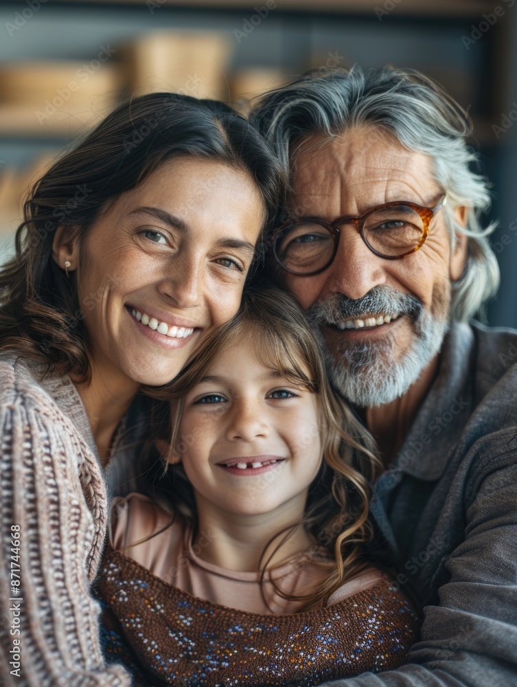 Family Portrait - Man, Woman, Little Girl Family Portrait - Man, Woman, Little Girl