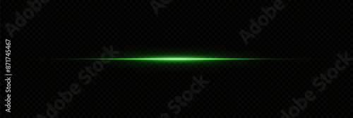 Magic horizontal lines of light. On a transparent background.