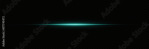 Magic horizontal lines of light. On a transparent background.