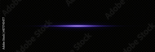Magic horizontal lines of light. On a transparent background.