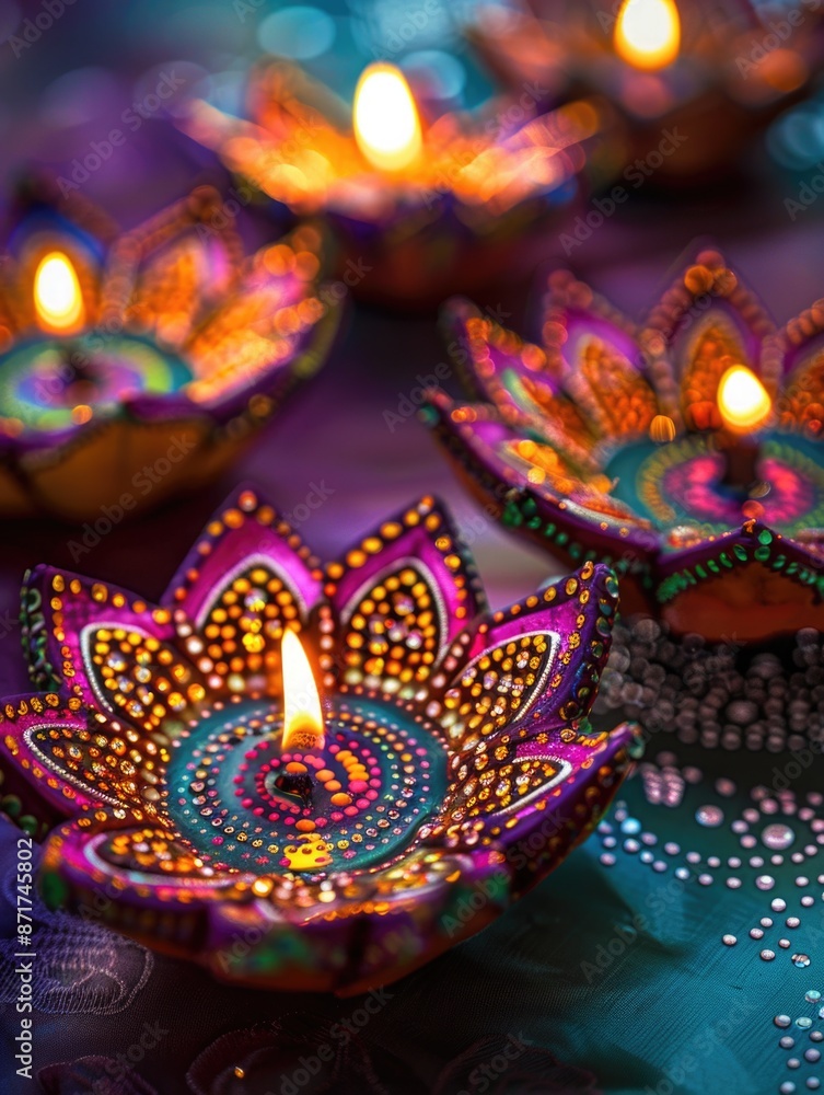 Lit Candles Tabletop