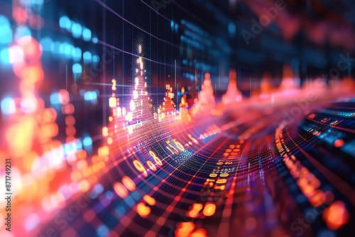 Bond yield curve diagram outlining interest rate expectations and bond market conditions, with yield spreads indicating economic growth forecasts and risk perceptions