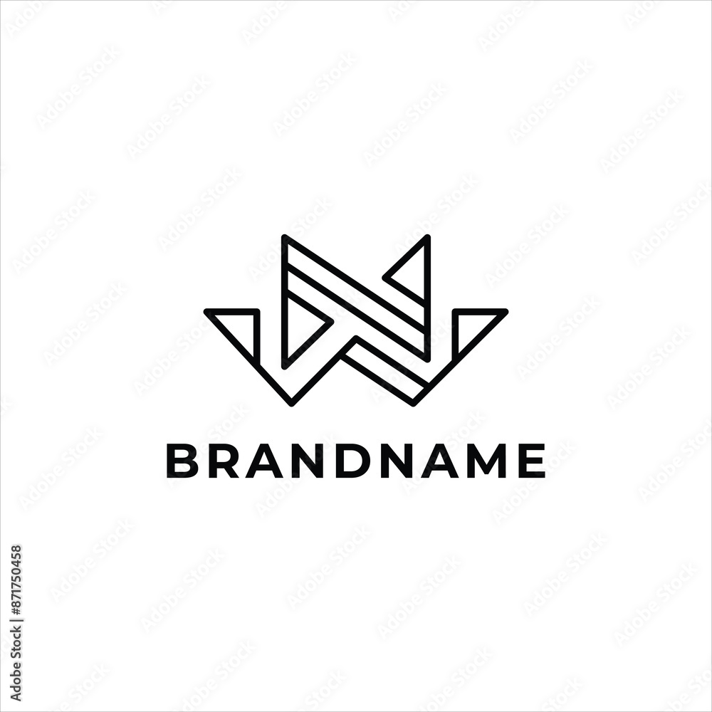 Initial letter WN NW logo. WN NW Monogram logo design template. Minimalist logo concept for business and company. Initial letter WN NW logo. WN NW Monogram logo design template. Minimalist logo concept for business and company.