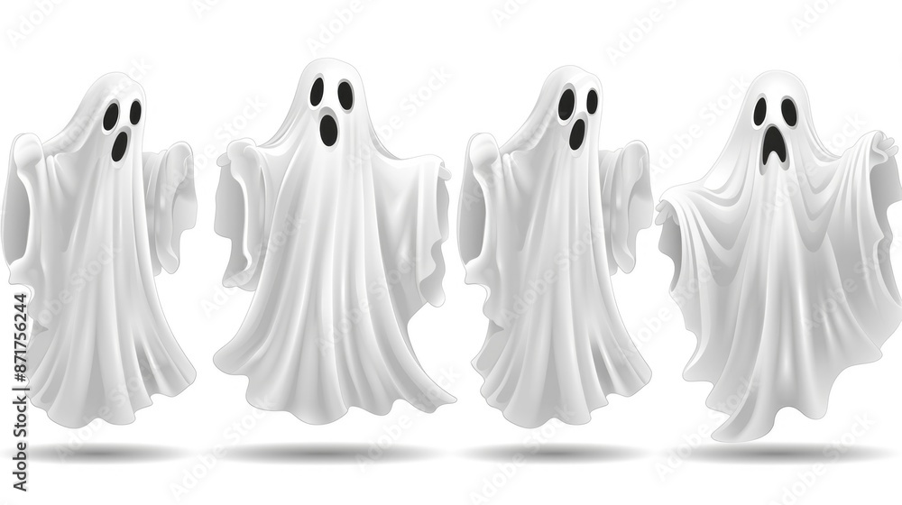 Three ghosts side by side Three ghosts side by side