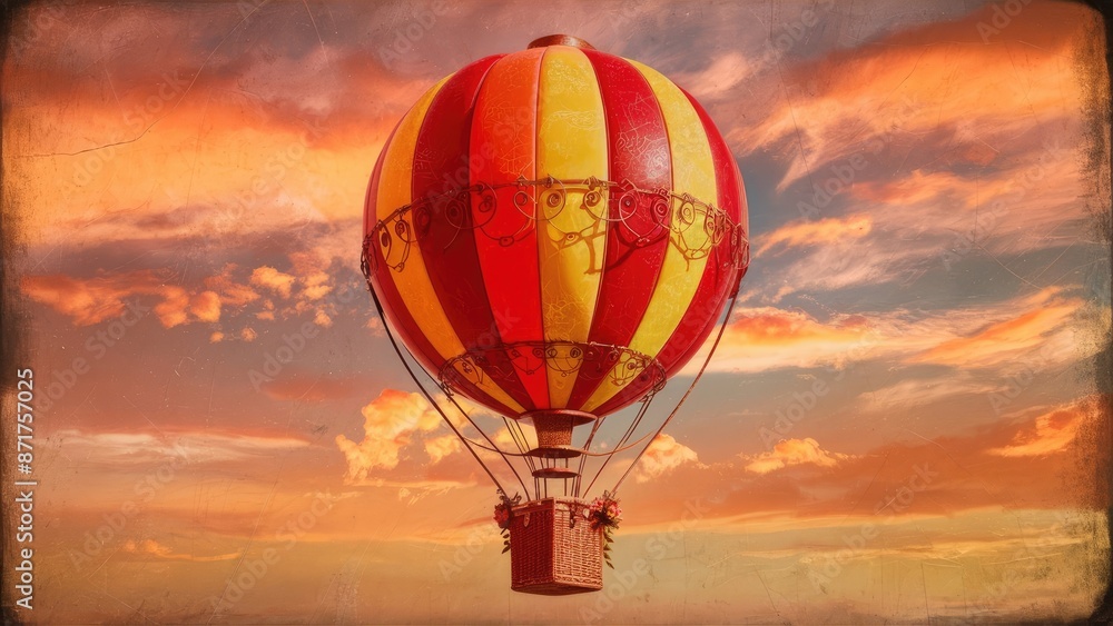 Fototapeta premium High-Flying Colors: Brightly Colored Balloon Extravaganza..