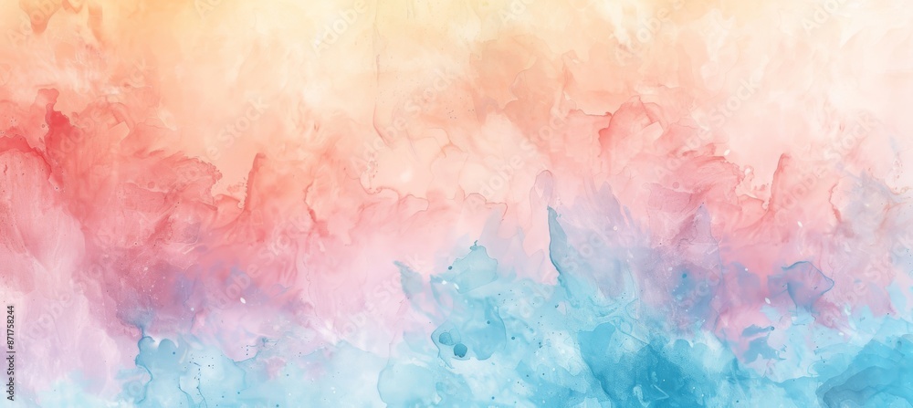 Obraz premium Soft Pastel Watercolor Background: Serene Color Palette