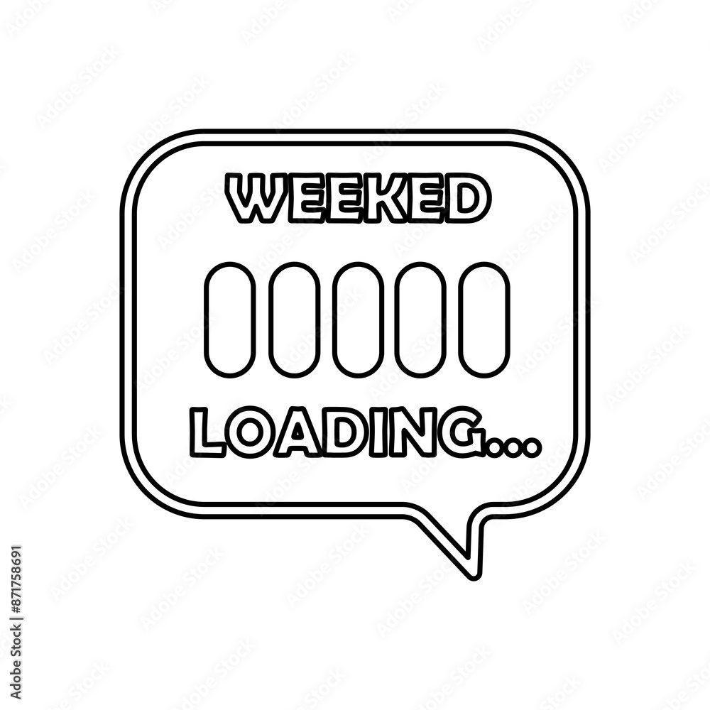 Weekend download icon on a white background, vector illustration Weekend download icon on a white background, vector illustration