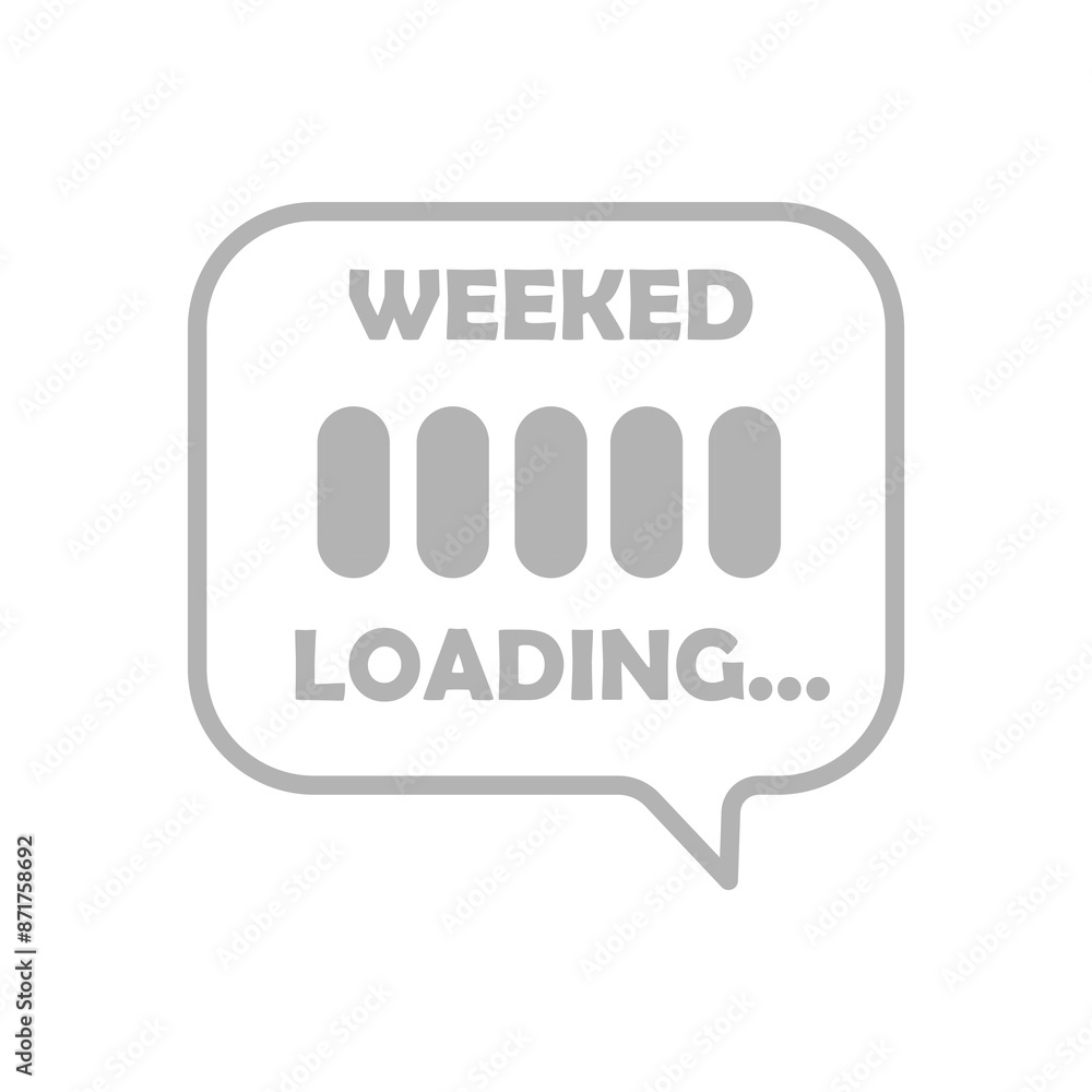 Weekend download icon on a white background, vector illustration Weekend download icon on a white background, vector illustration