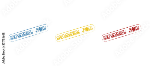 summer job inscription icon on a white background, vector illustration