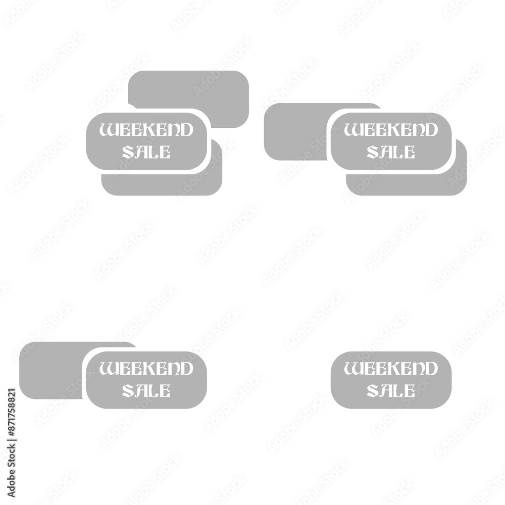 weekend sale icon on a white background, vector illustration weekend sale icon on a white background, vector illustration
