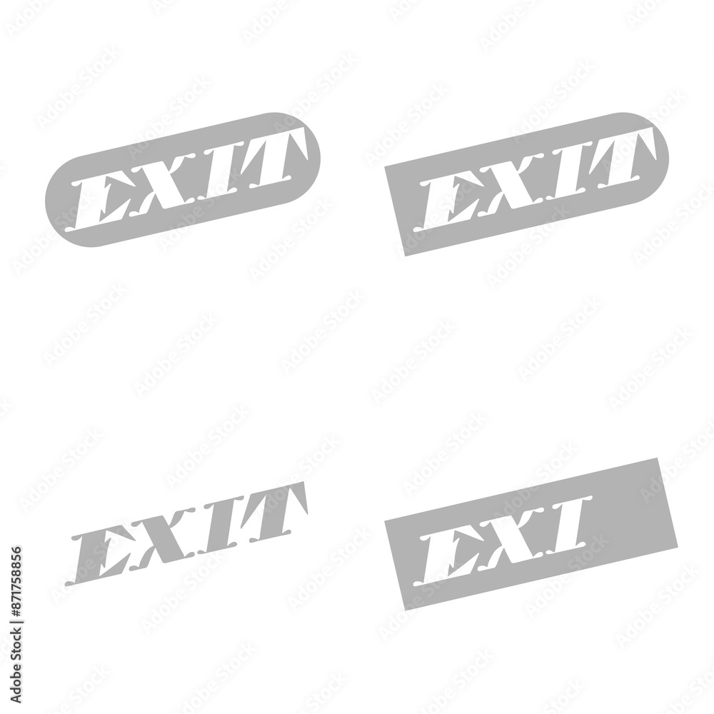 Obraz premium exit icon on a white background, vector illustration