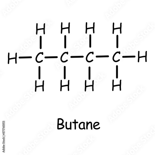 Chemical structure, compound : butane