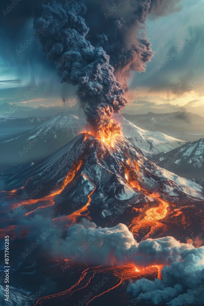 Volcano Erupting with Lava Volcano Erupting with Lava