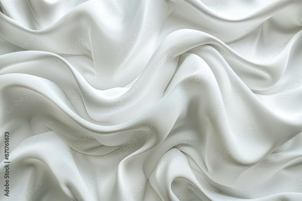 Obraz premium A white fabric with a wavy pattern