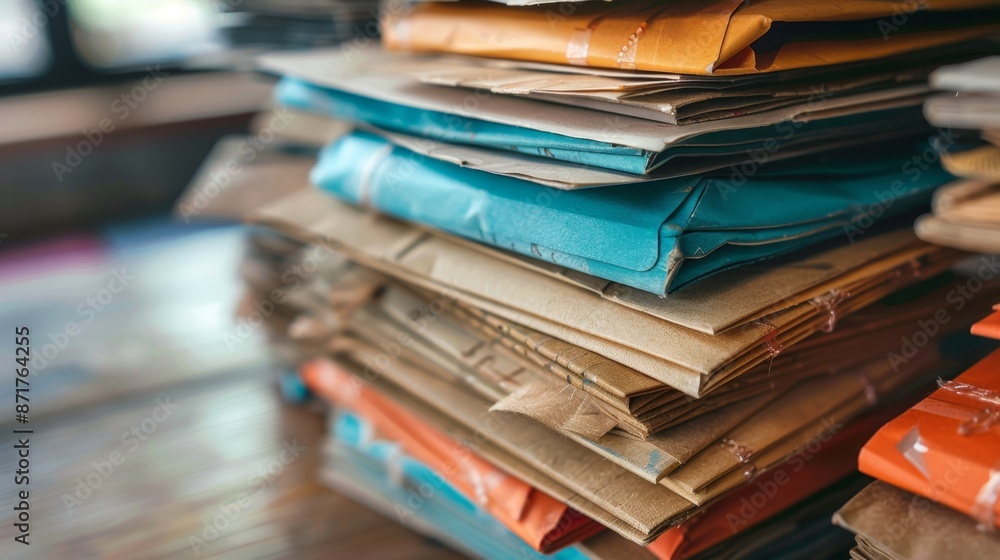 Stack of old paper documents.